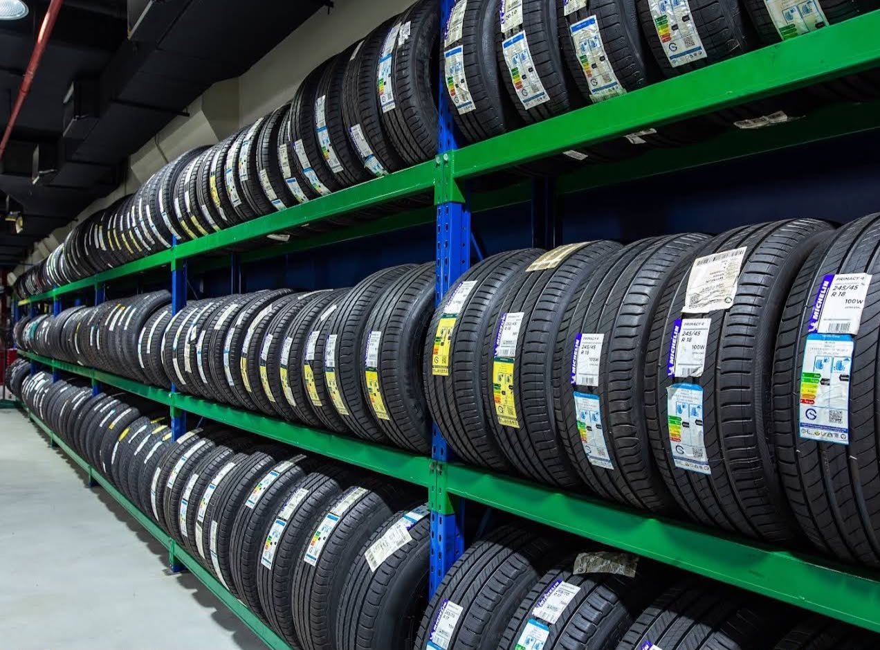 Warehouse inventory of brand new Michelin and premium brand tyres